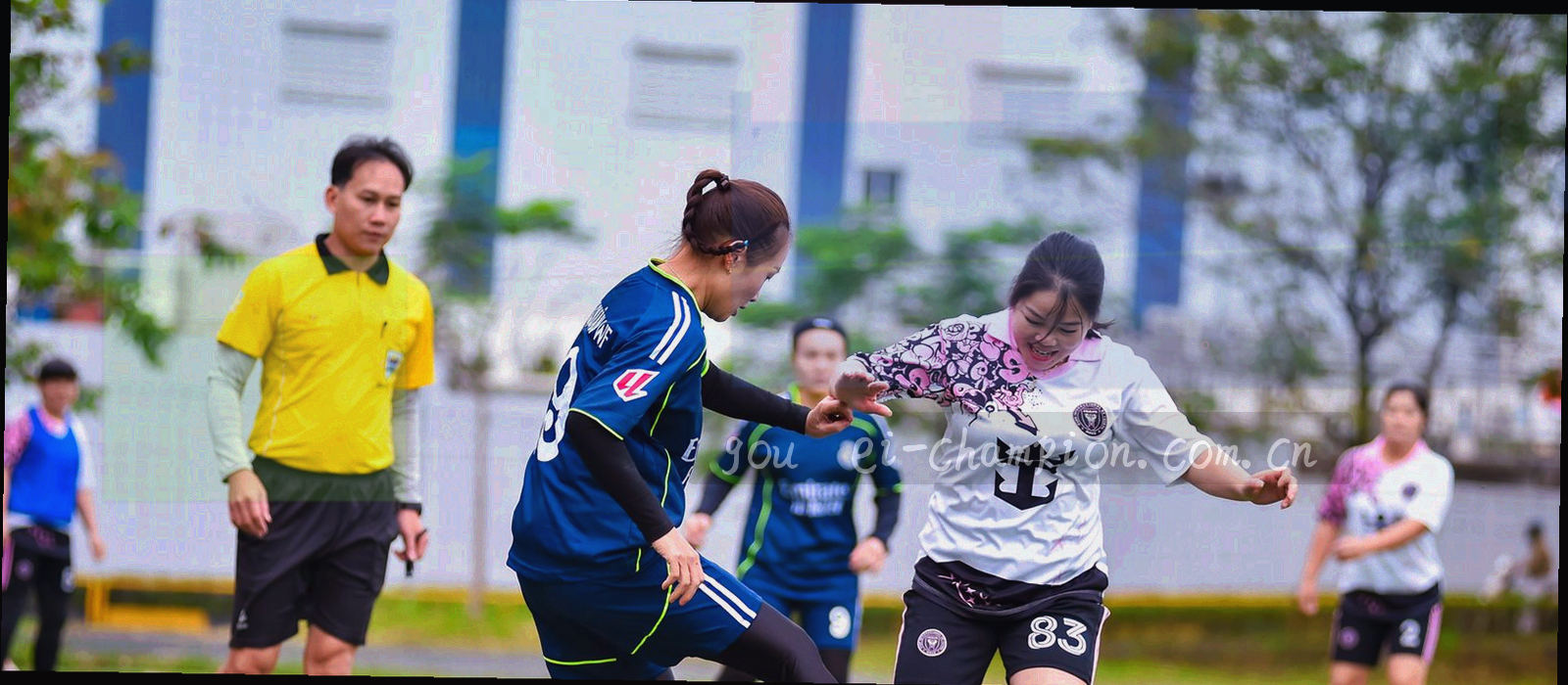 球场边线与草皮纹理的斜向线条底纹